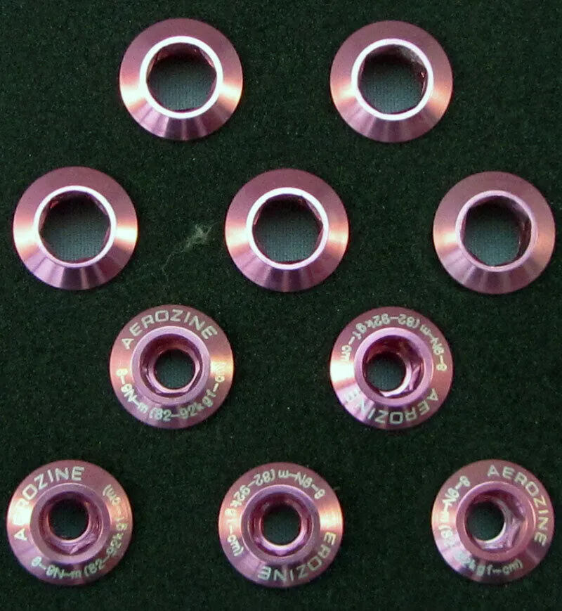 Aerozine Chainring Bolts x5 BMX Road MTB Chainsets 6 Colours-Pink 